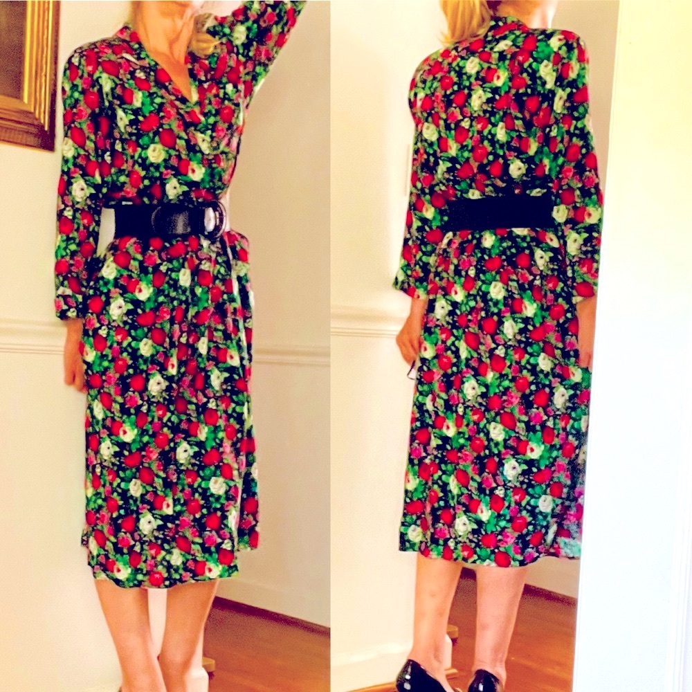 Vintage 90's Grunge Floral Maxi Dress